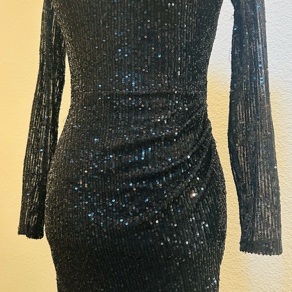 B.Smart Sequined Black Cocktail Dress. Size 3. - Picture 8 of 8